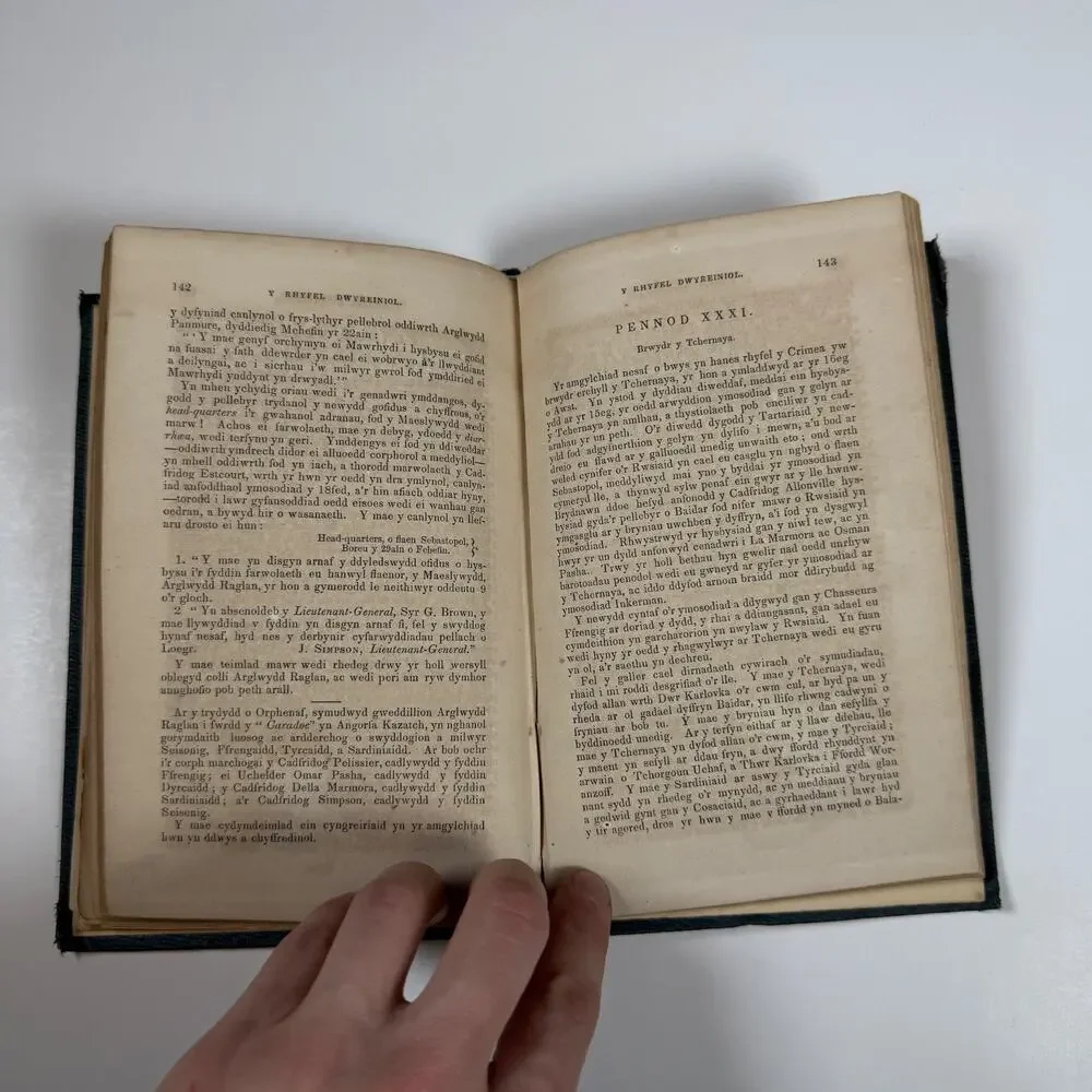 History of the War in the East By J Roberts 1856 Antique book Welsh Language